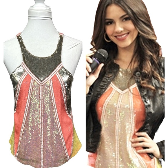 All Saints Jada Sequins Blouse - Picture 1 of 7